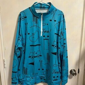 Women’s Lightweight Pullover Sweatshirt Golf‎ Fore Sports Fun Golfer Pockets 2X